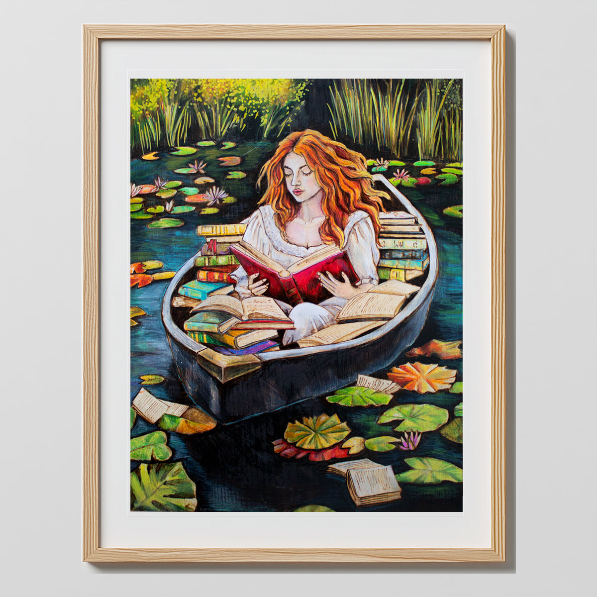 Drifting Through Pages Wood Burn – Art Print