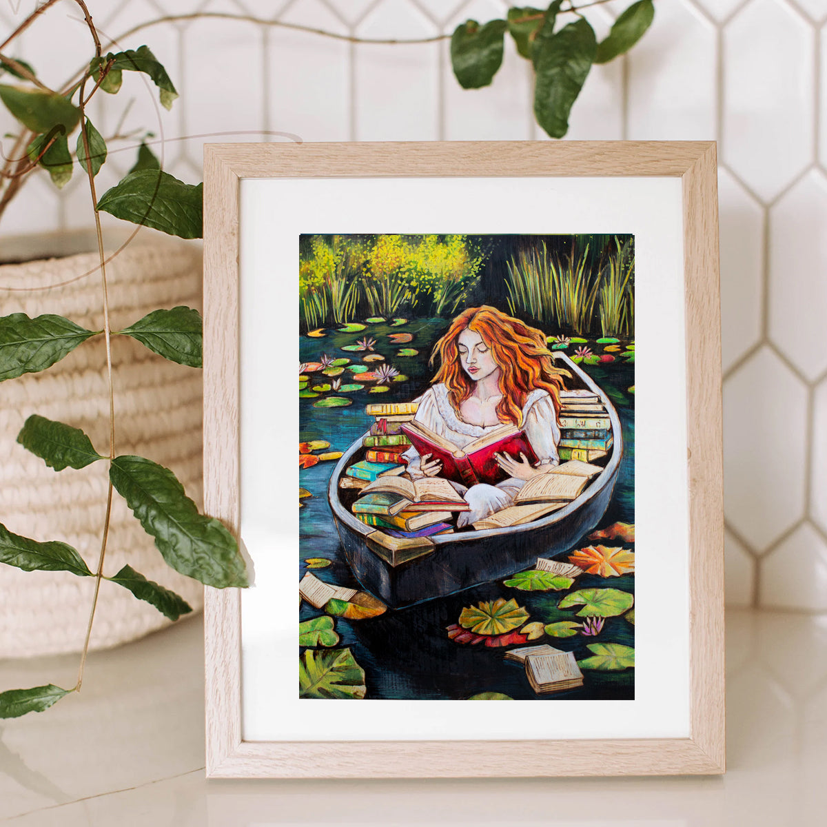 Drifting Through Pages Wood Burn – Art Print