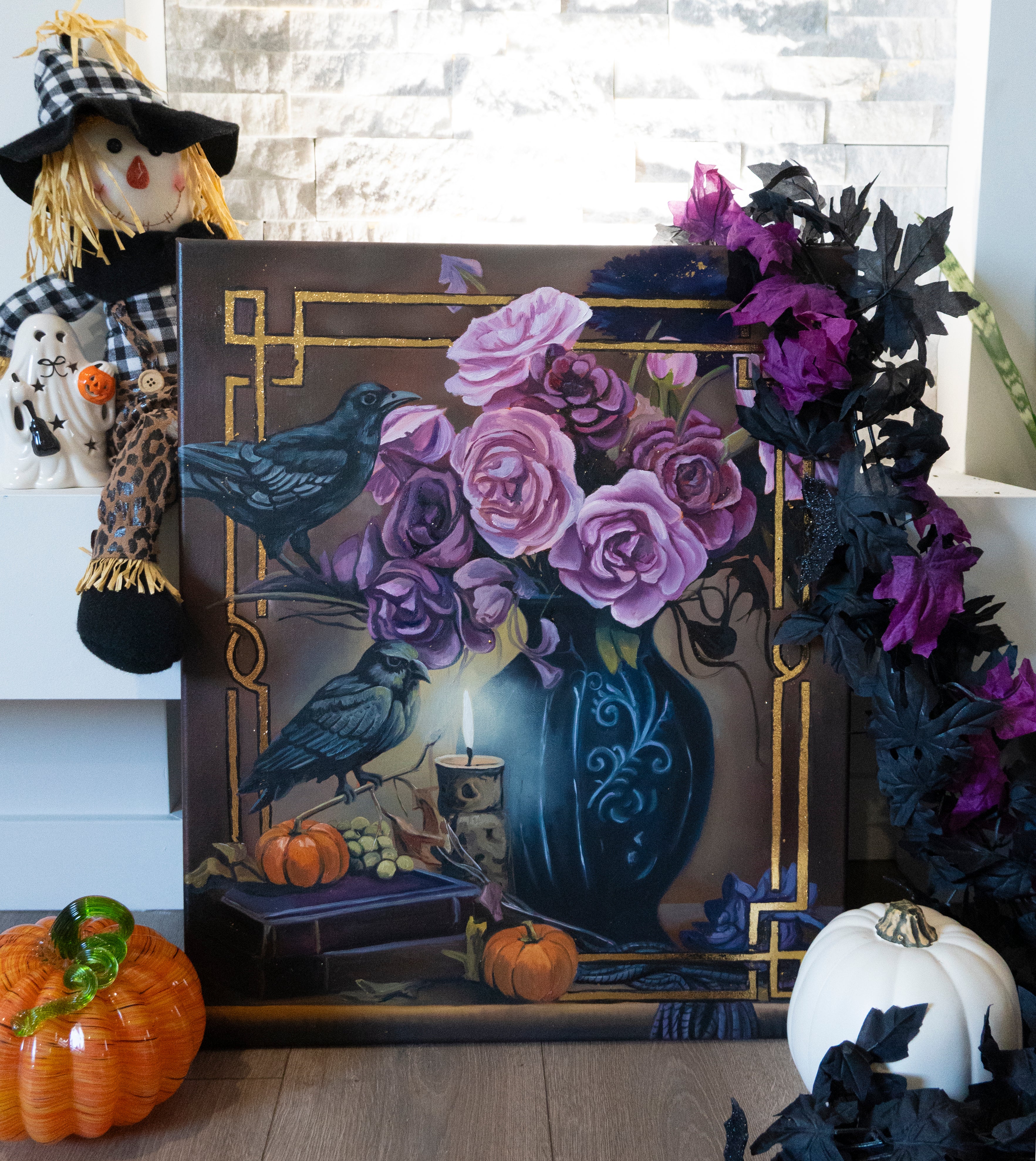 Autumn's Silent Watchers – Original 20” x 24” Oil Painting