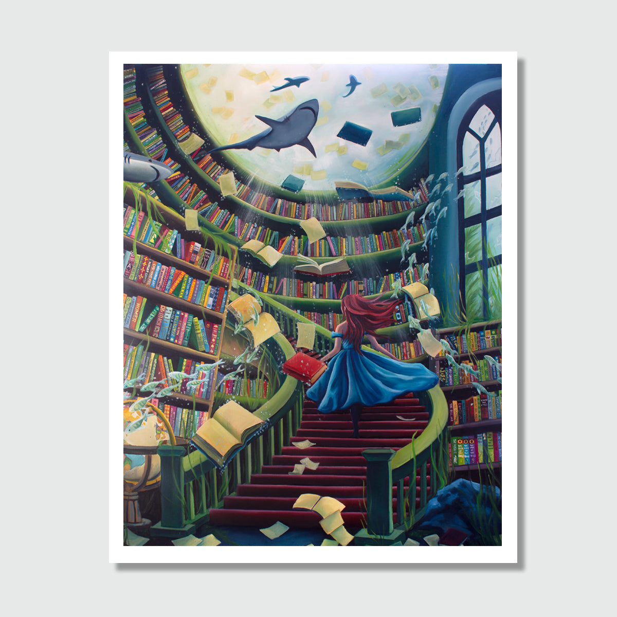 Tides of Tales (Underwater Library) – Art Print