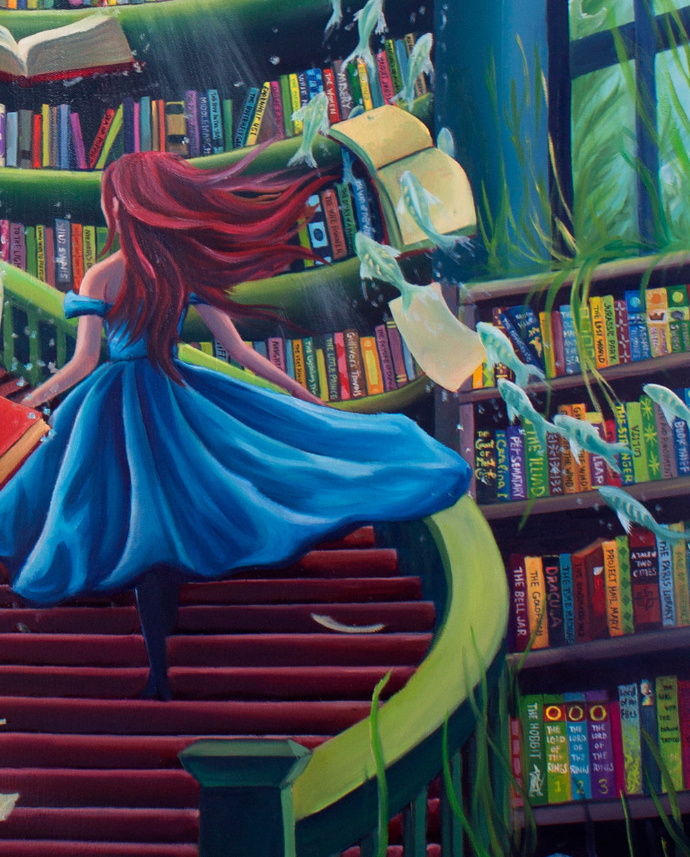 Tides of Tales (Underwater Library) – Art Print