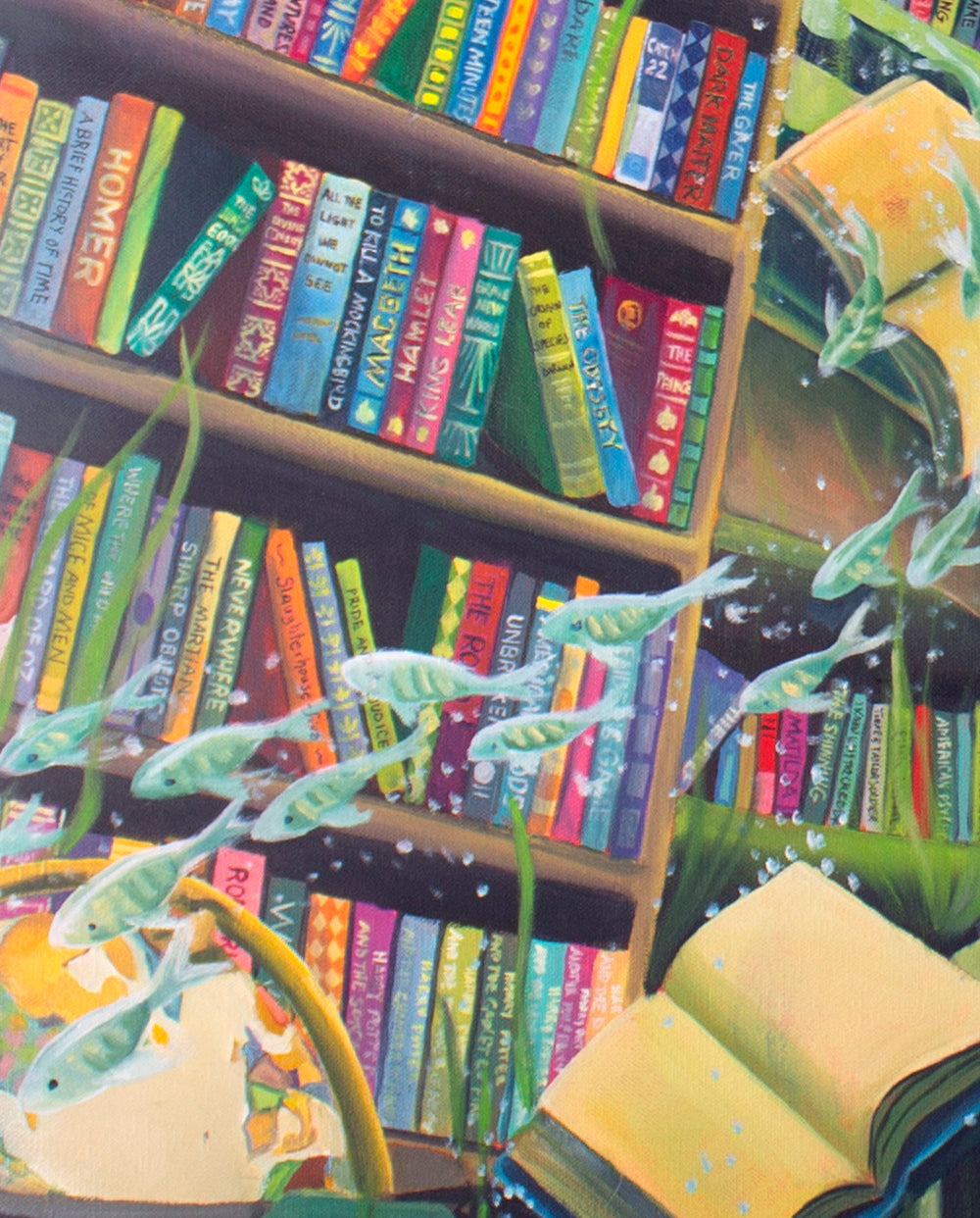 Tides of Tales (Underwater Library) – Art Print