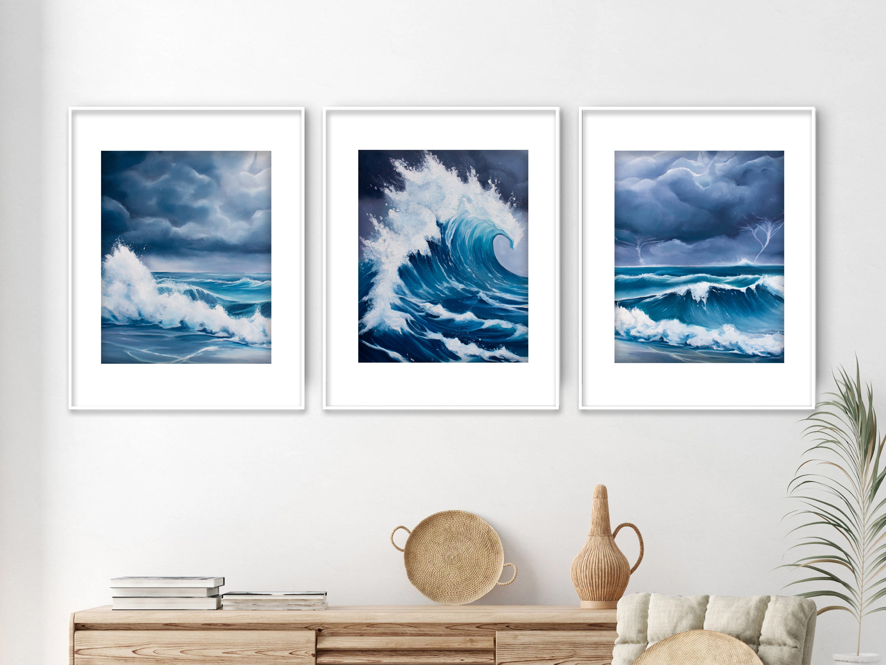Ocean Storm Triptych II – Art Print