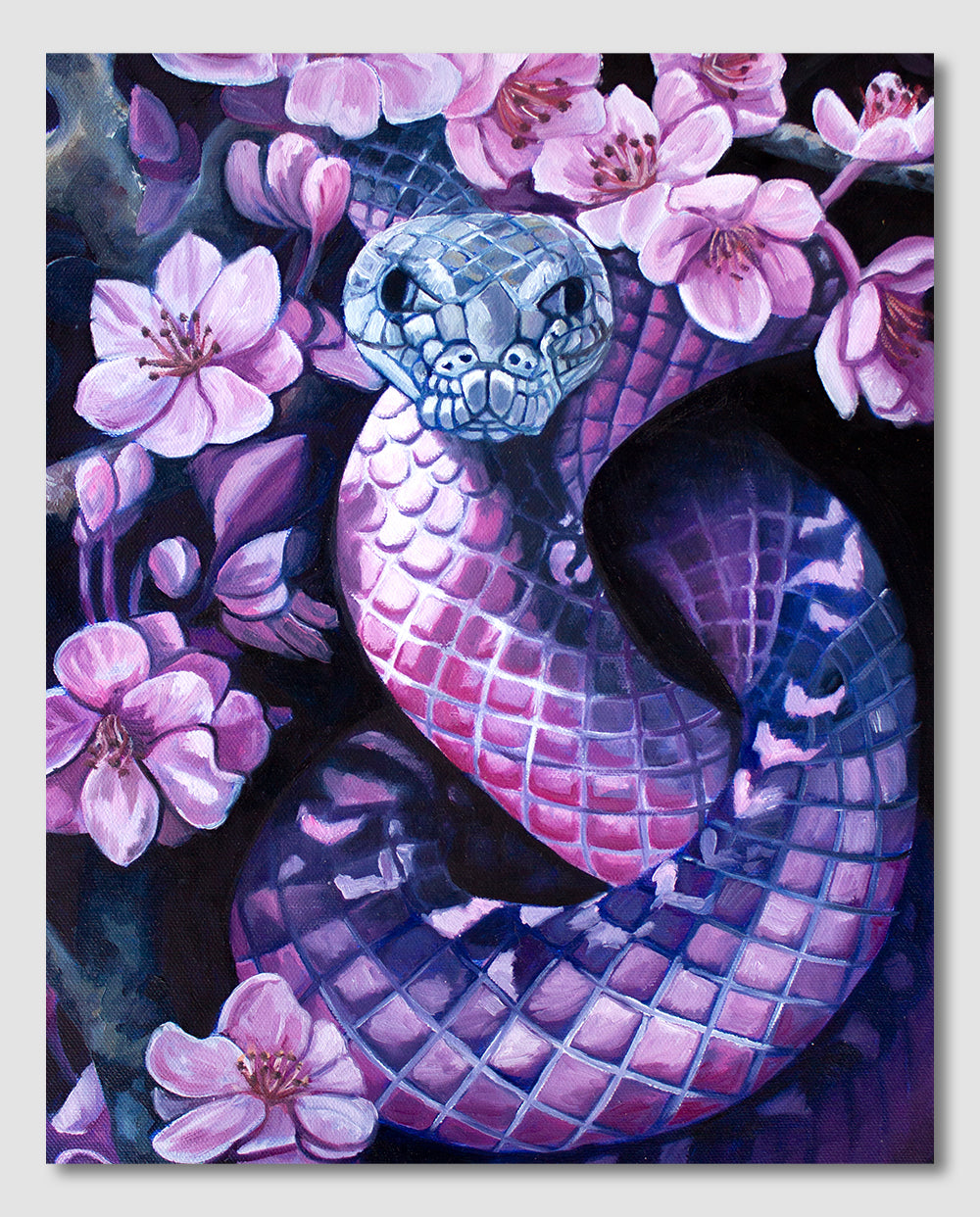 Among the Cherry Blossoms – Original 12” x 16” Oil Painting